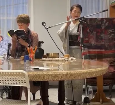 Photo from a haiku writing or reading workshop